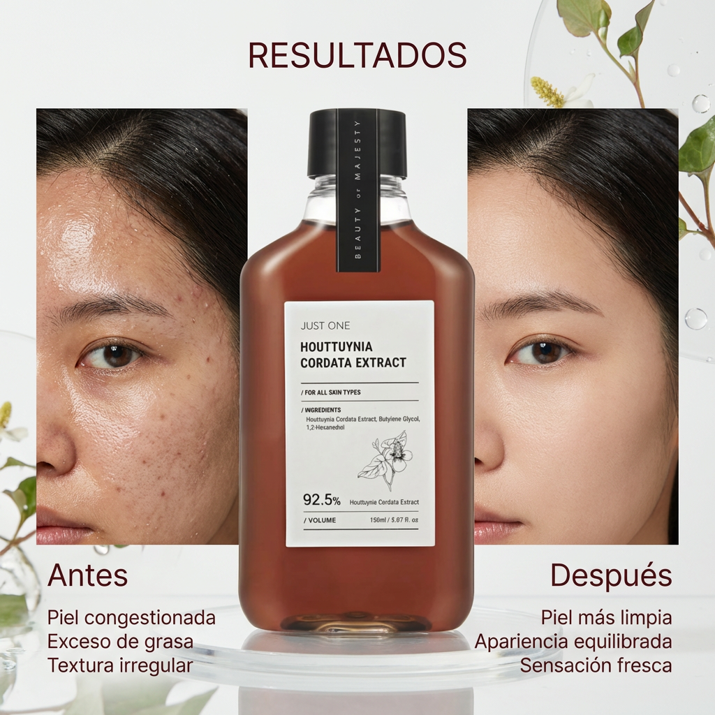 B.O.M. Just One Houttuynia Cordata Extract (Tónico purificante para rostro y cuero cabelludo)
