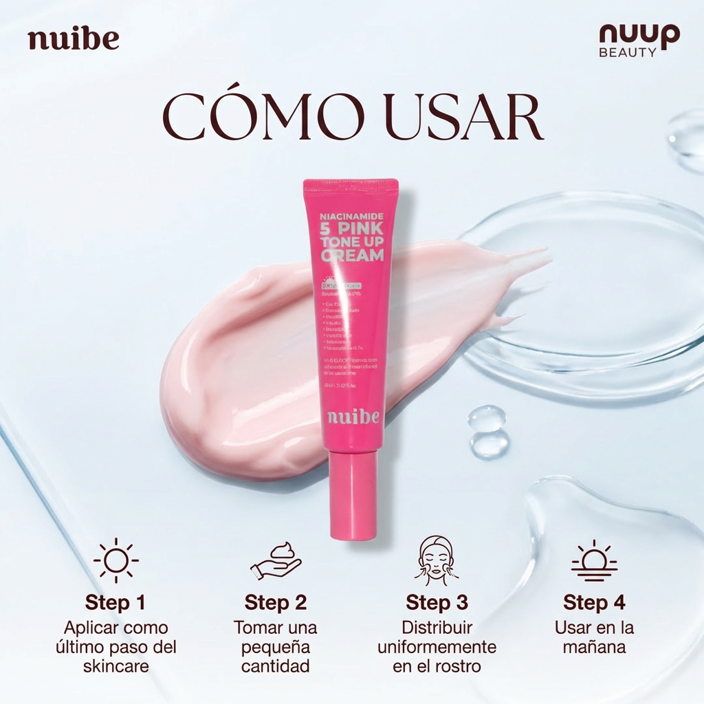 Nuibe Niacinamide 5 Pink Tone Up Cream