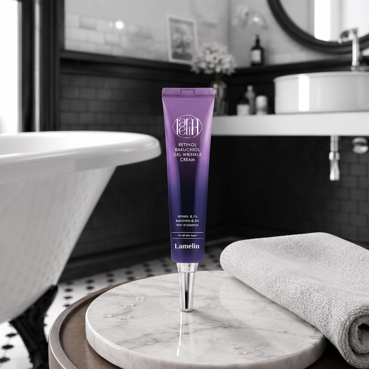 Lamelin Retinol Bakuchiol Gel Wrinkle Cream (Todo tipo de piel/ mejora el tono)