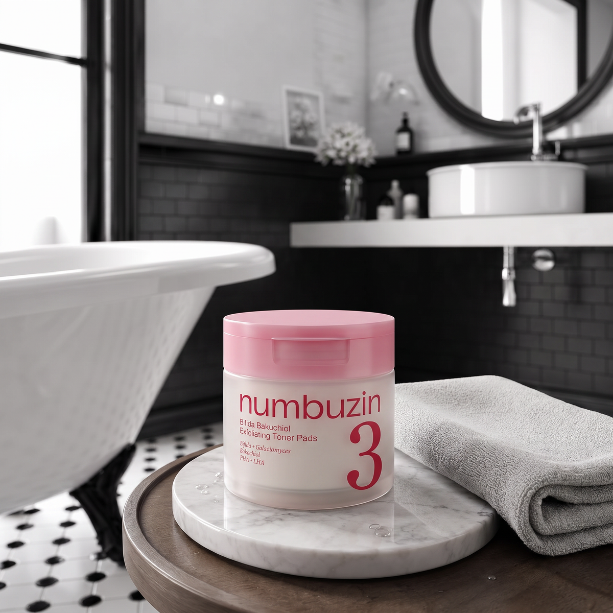Numbuzin No.3 Bifida Bakuchiol Exfoliating Toner Pads