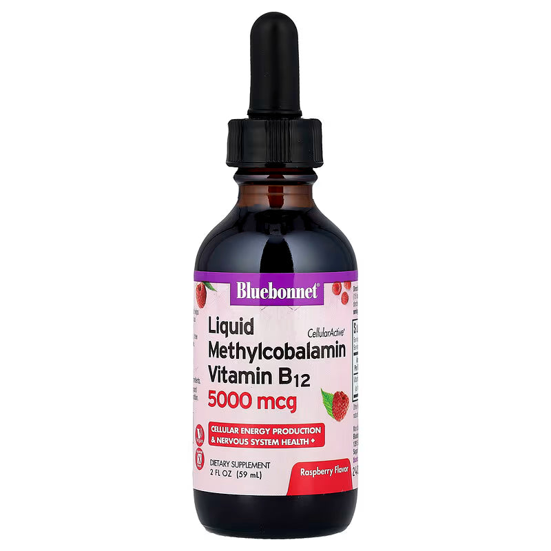 bluebonnet Liquid Methylcobalamin Vitamin B12 5000 mcg (Frambuesa)
