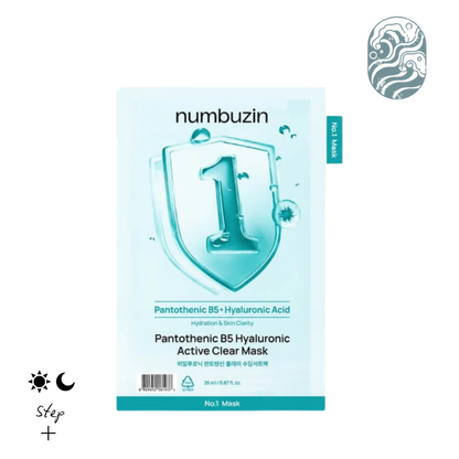 Numbuzin No.1 Pantothenic B5 Hyaluronic Active Clear Mask