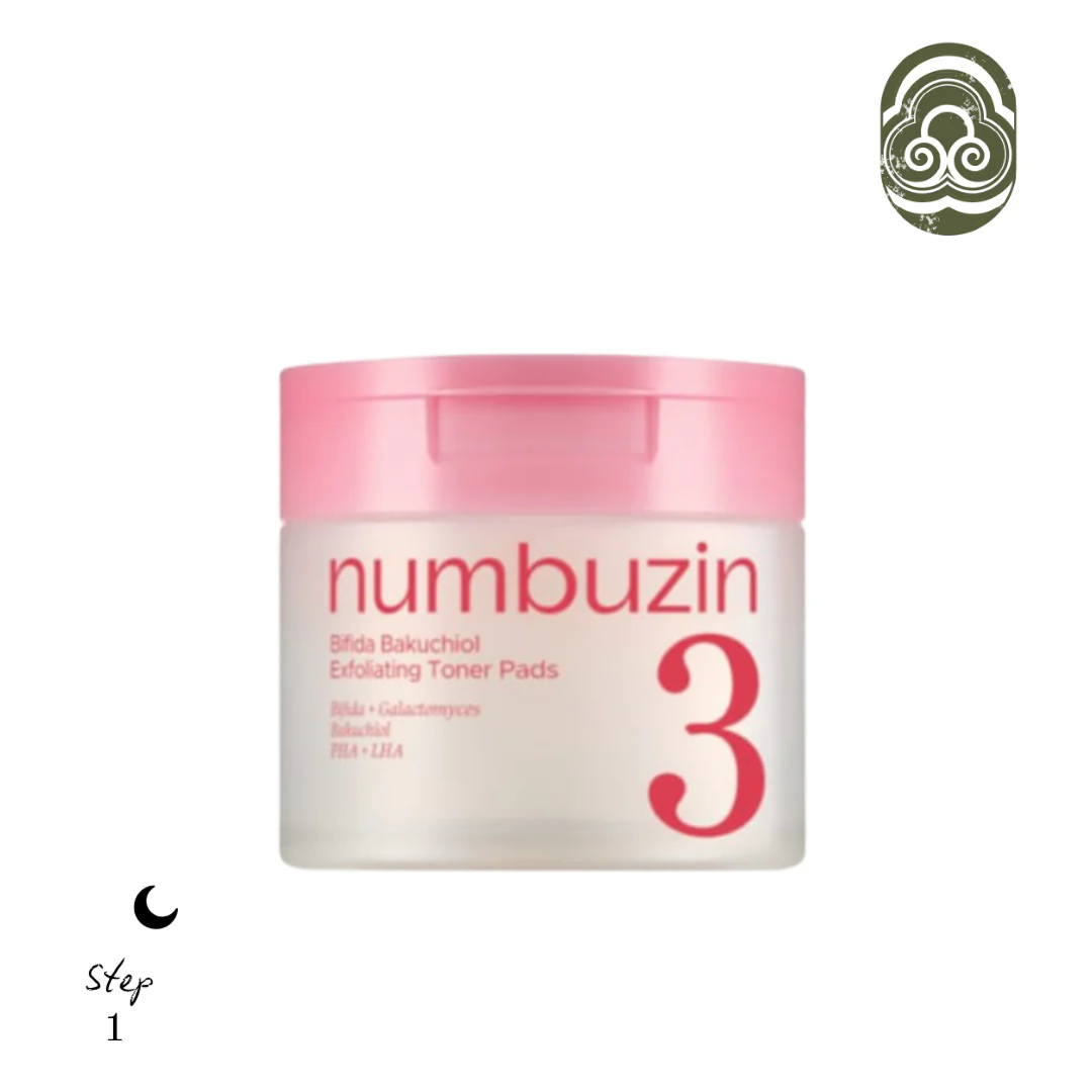 Numbuzin No.3 Bifida Bakuchiol Exfoliating Toner Pads