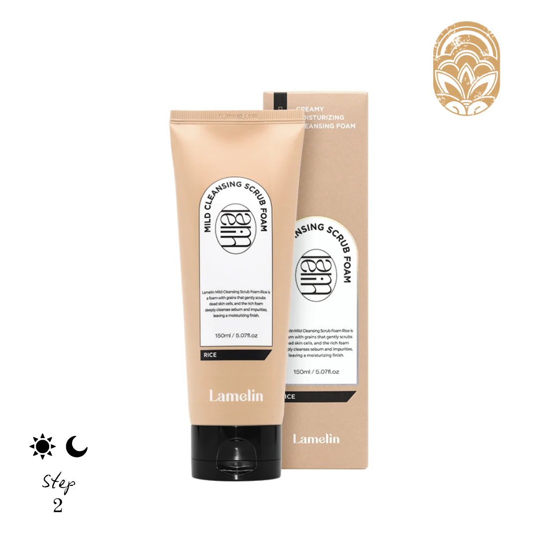 Lamelin Mild Cleansing Scrub Foam Rice
