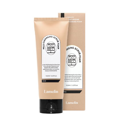 Lamelin Mild Cleansing Scrub Foam Rice