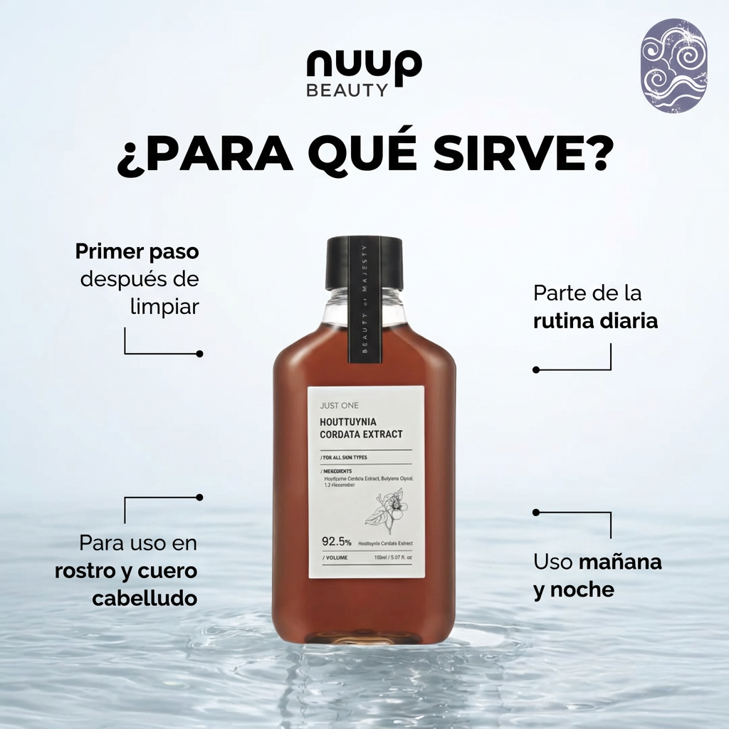 B.O.M. Just One Houttuynia Cordata Extract (Tónico purificante para rostro y cuero cabelludo)