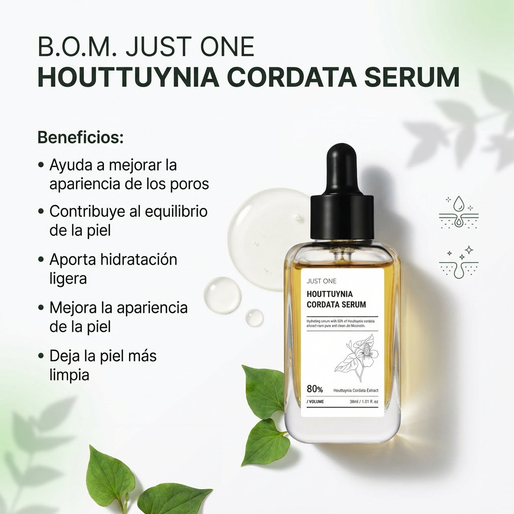 B.O.M Just One Houttuynia Cordata Serum (Suero para poros)