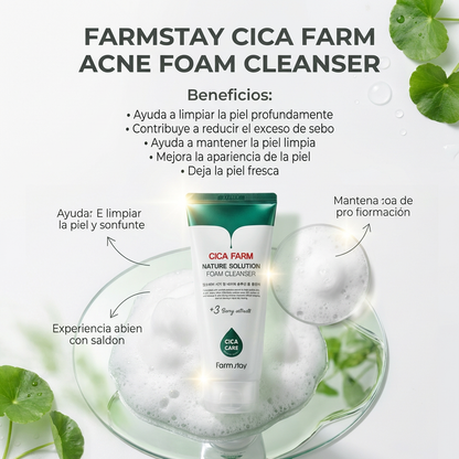 Farmstay Cica Farm Acne Foam Cleanser