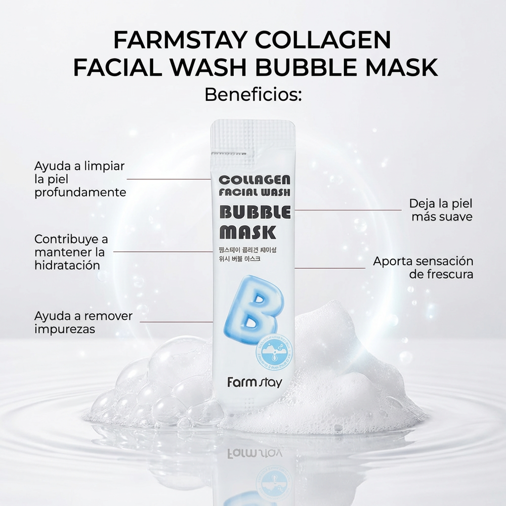 Farmstay Collagen Facial Wash Bubble Mask