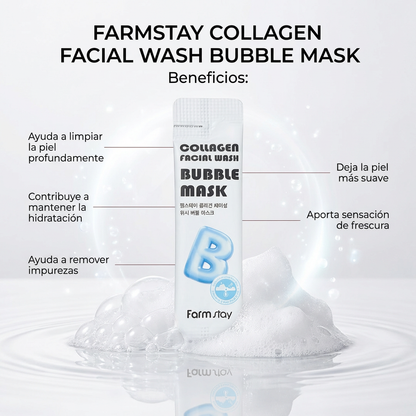 Farmstay Collagen Facial Wash Bubble Mask