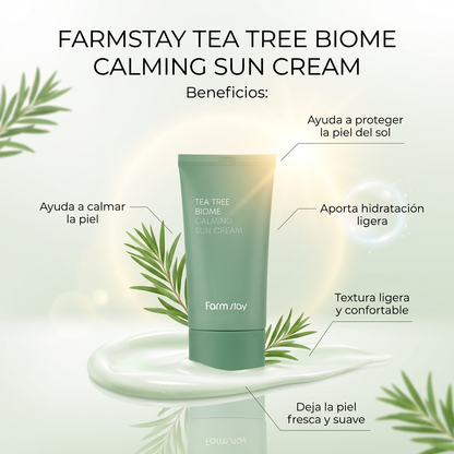 Farmstay Tea Tree Biome Calming Sun Cream