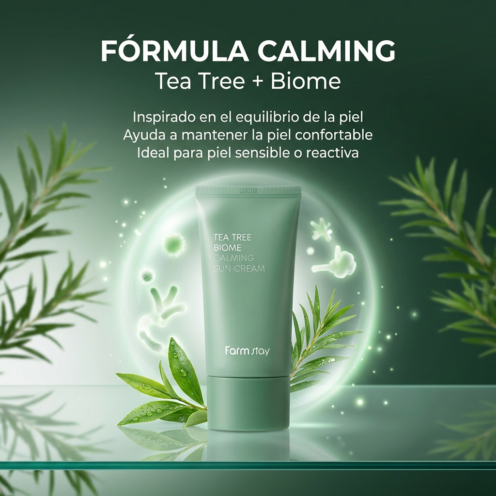 Farmstay Tea Tree Biome Calming Sun Cream