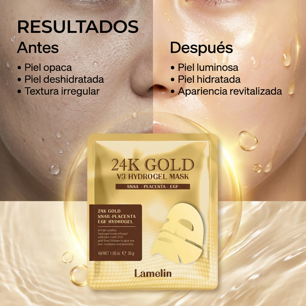 Lamelin 24k Gold V3 Hydrogel Mask (1EA)