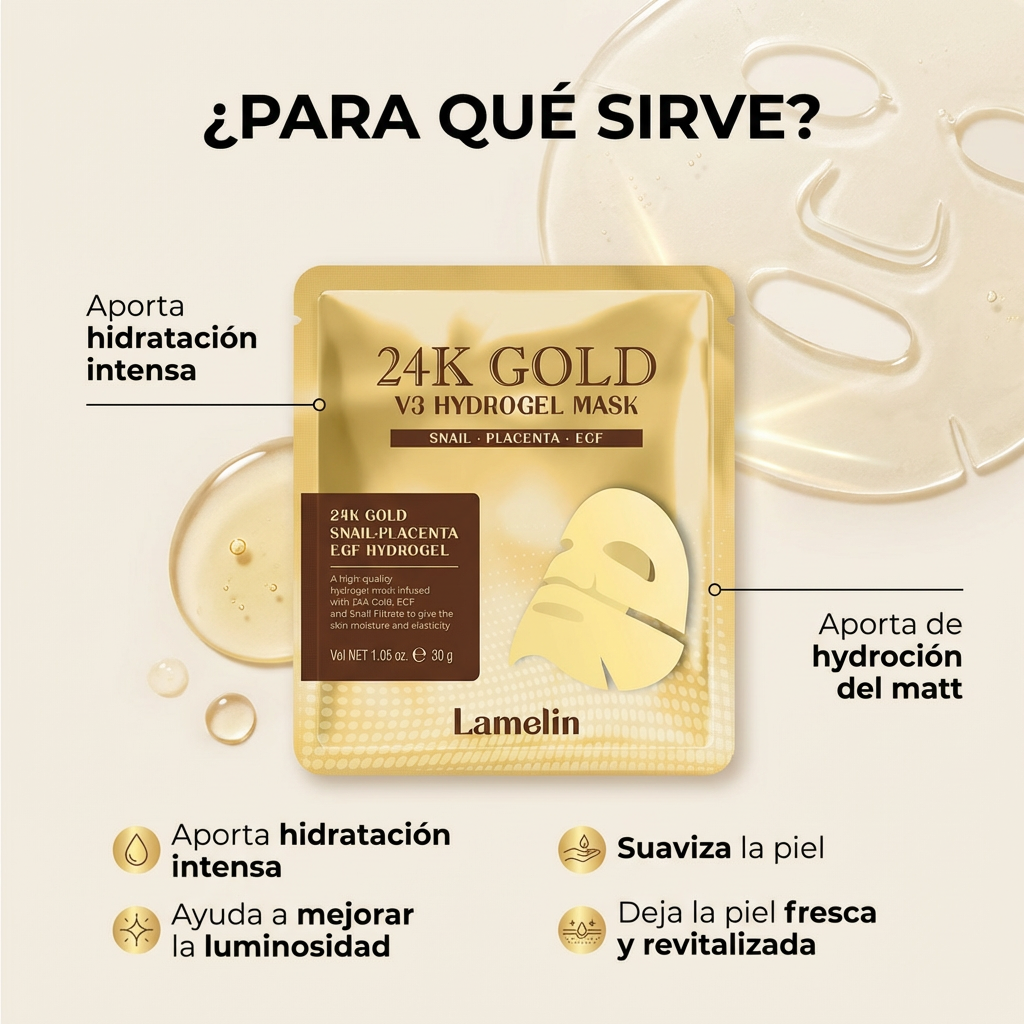 Lamelin 24k Gold V3 Hydrogel Mask (1EA)