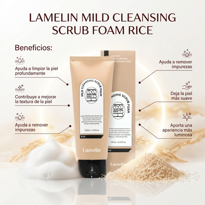 Lamelin Mild Cleansing Scrub Foam Rice