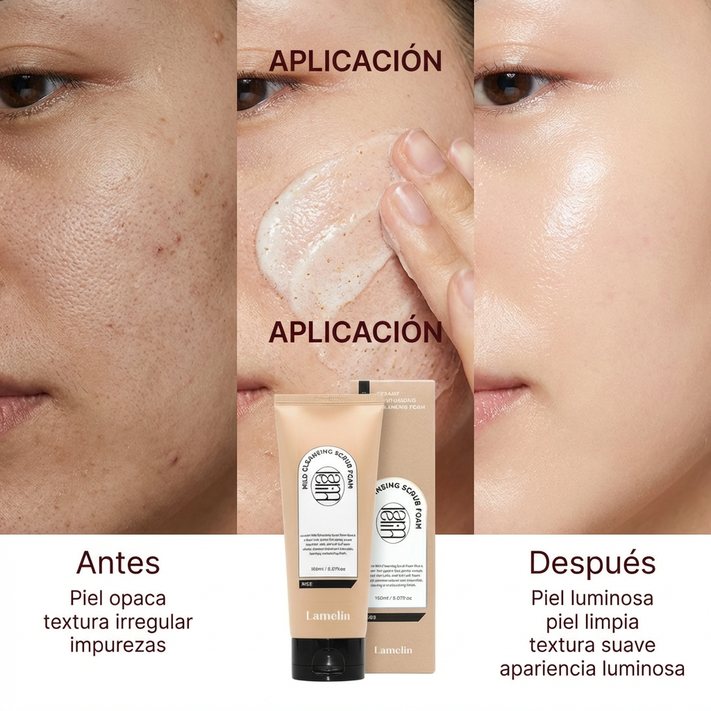 Lamelin Mild Cleansing Scrub Foam Rice
