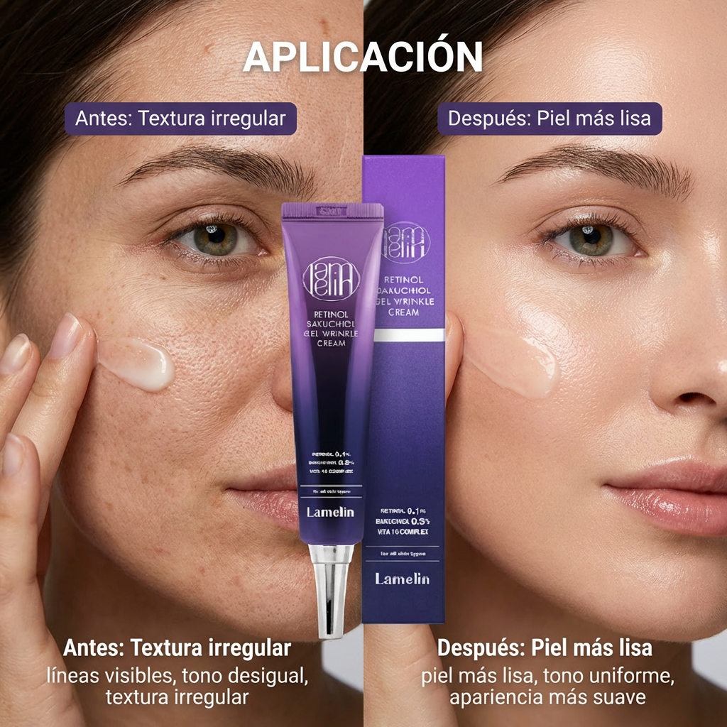 Lamelin Retinol Bakuchiol Gel Wrinkle Cream (Todo tipo de piel/ mejora el tono)