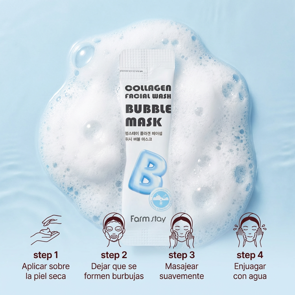 Farmstay Collagen Facial Wash Bubble Mask