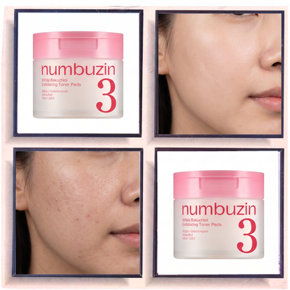 Numbuzin No.3 Bifida Bakuchiol Exfoliating Toner Pads
