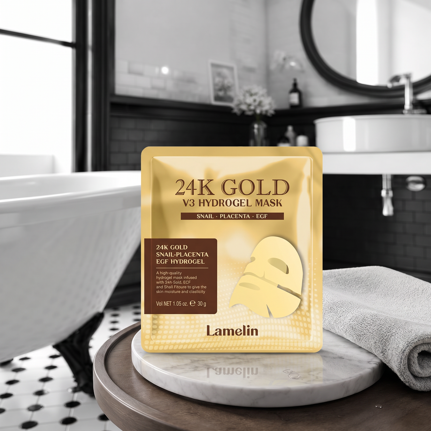 Lamelin 24k Gold V3 Hydrogel Mask (1EA)