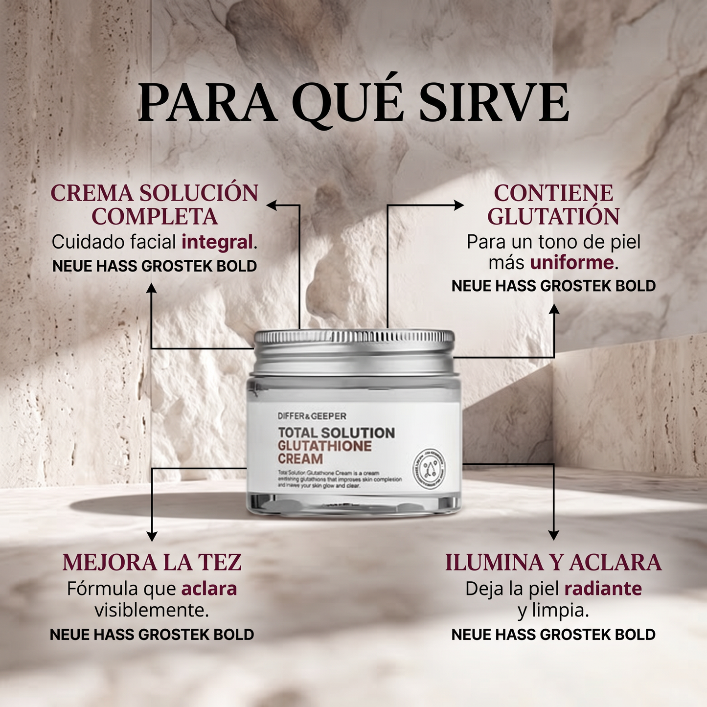 DIffer&Deeper Total Solution Glutathione Cream