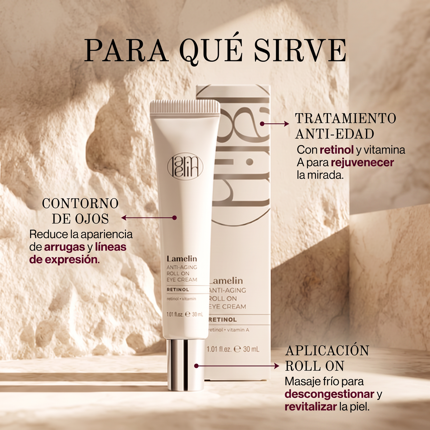 Lamelin Anti Aging Roll On Eye Cream Retinol