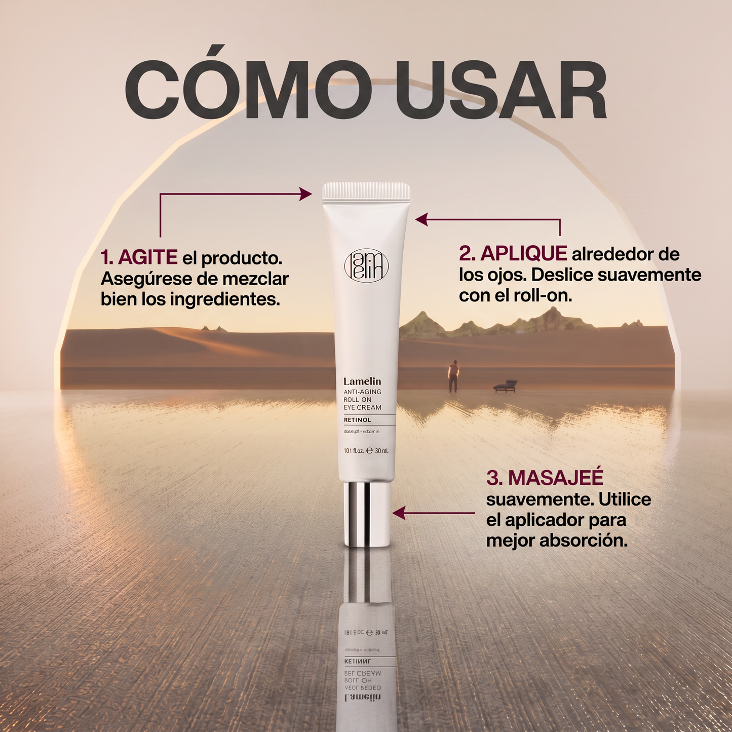 Lamelin Anti Aging Roll On Eye Cream Retinol