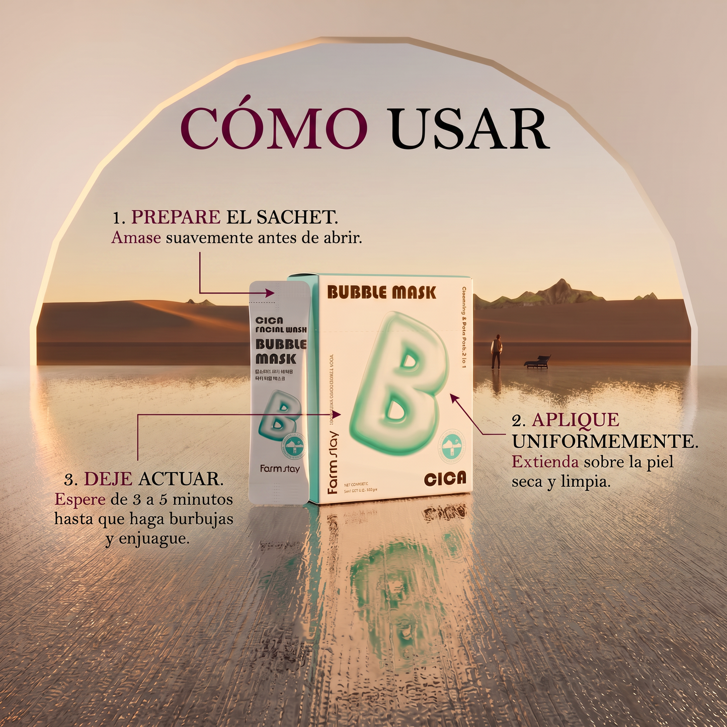 Farmstay Cica Facial Wash Bubble Mask