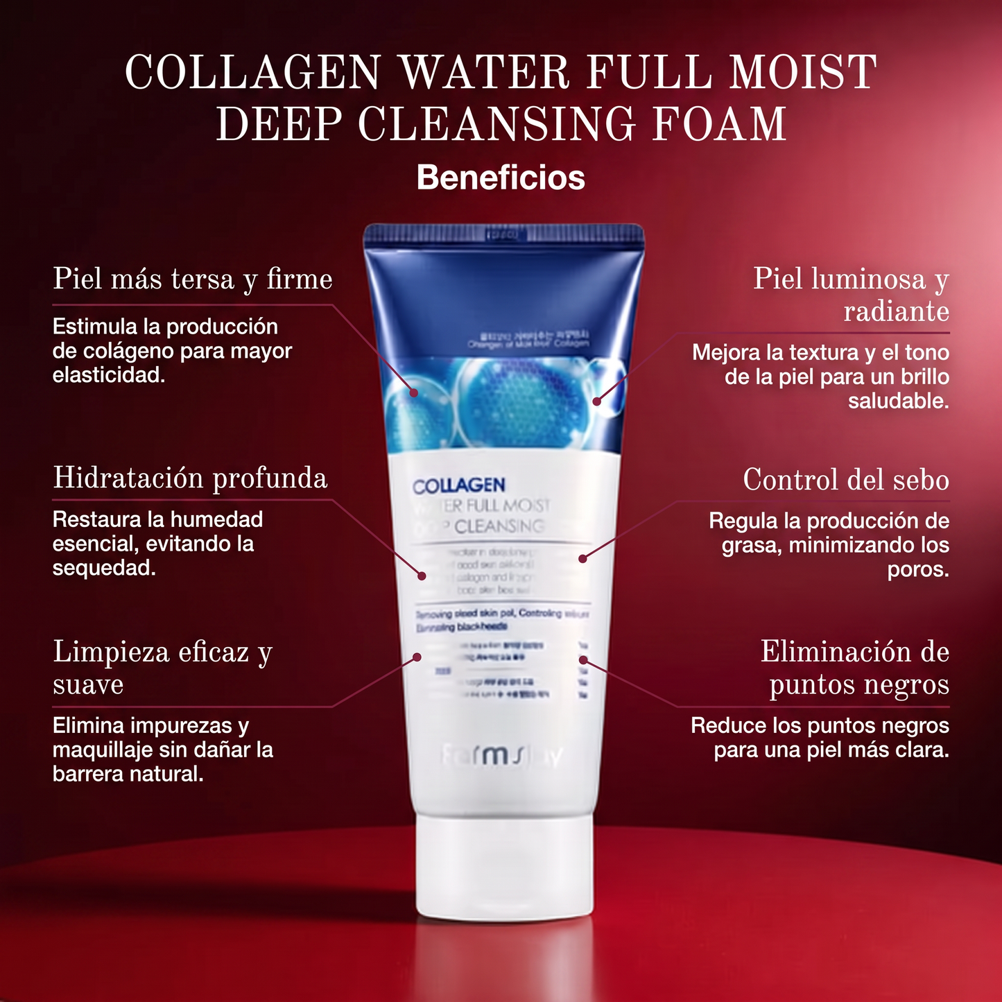 Farmstay Collagen Water Full Moist Deep Cleansing Foam