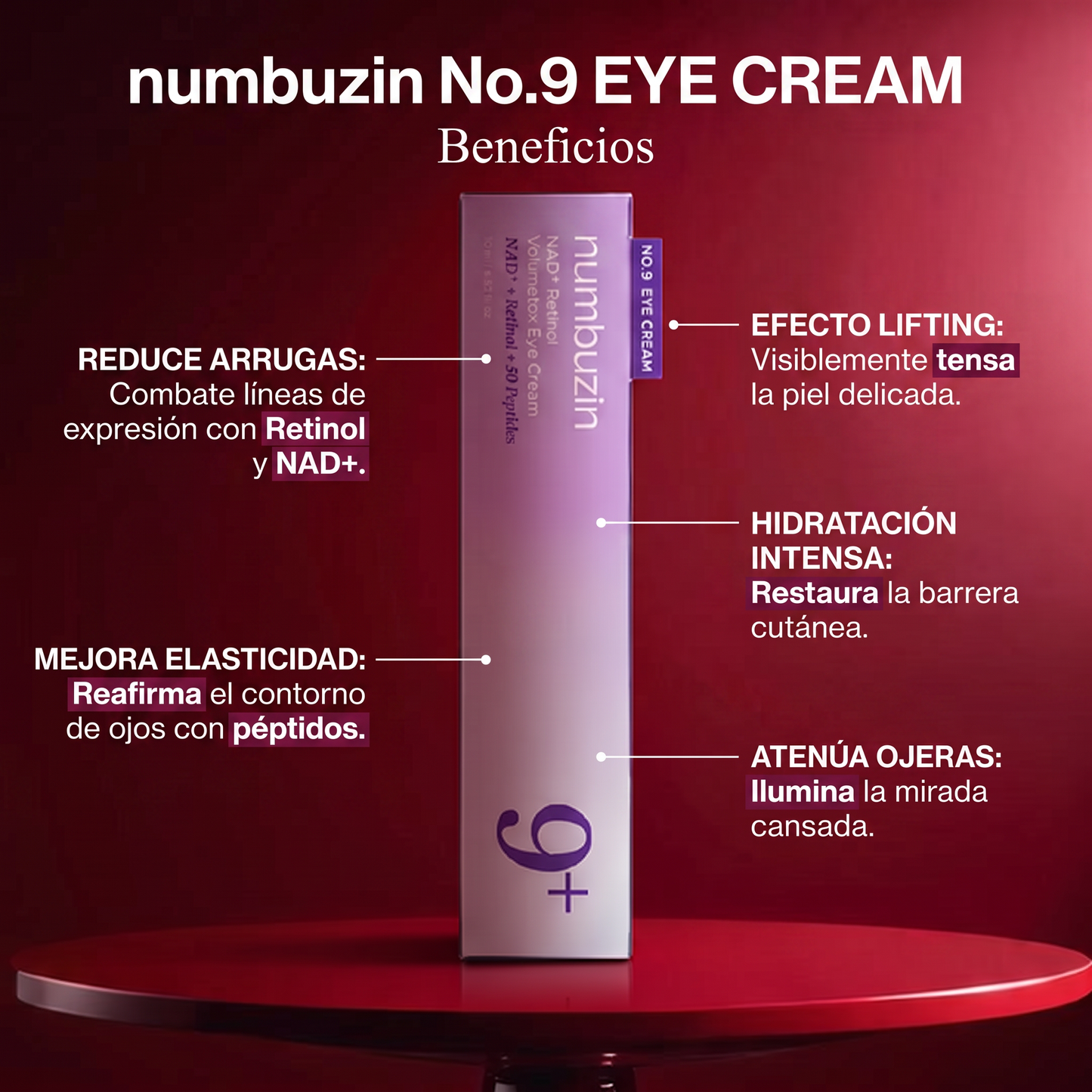 Numbuzin No.9 NAD+ Retinol Volumetox Eye Cream (20ml)