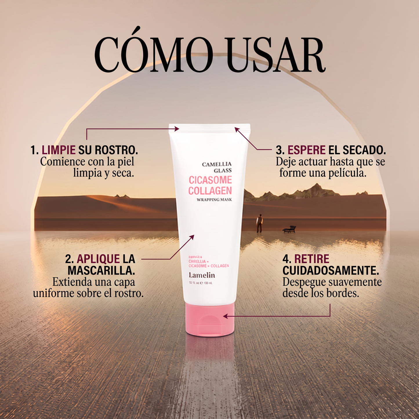 Lamelin Camellia Glass Cicasome Collagen Wrapping Mask