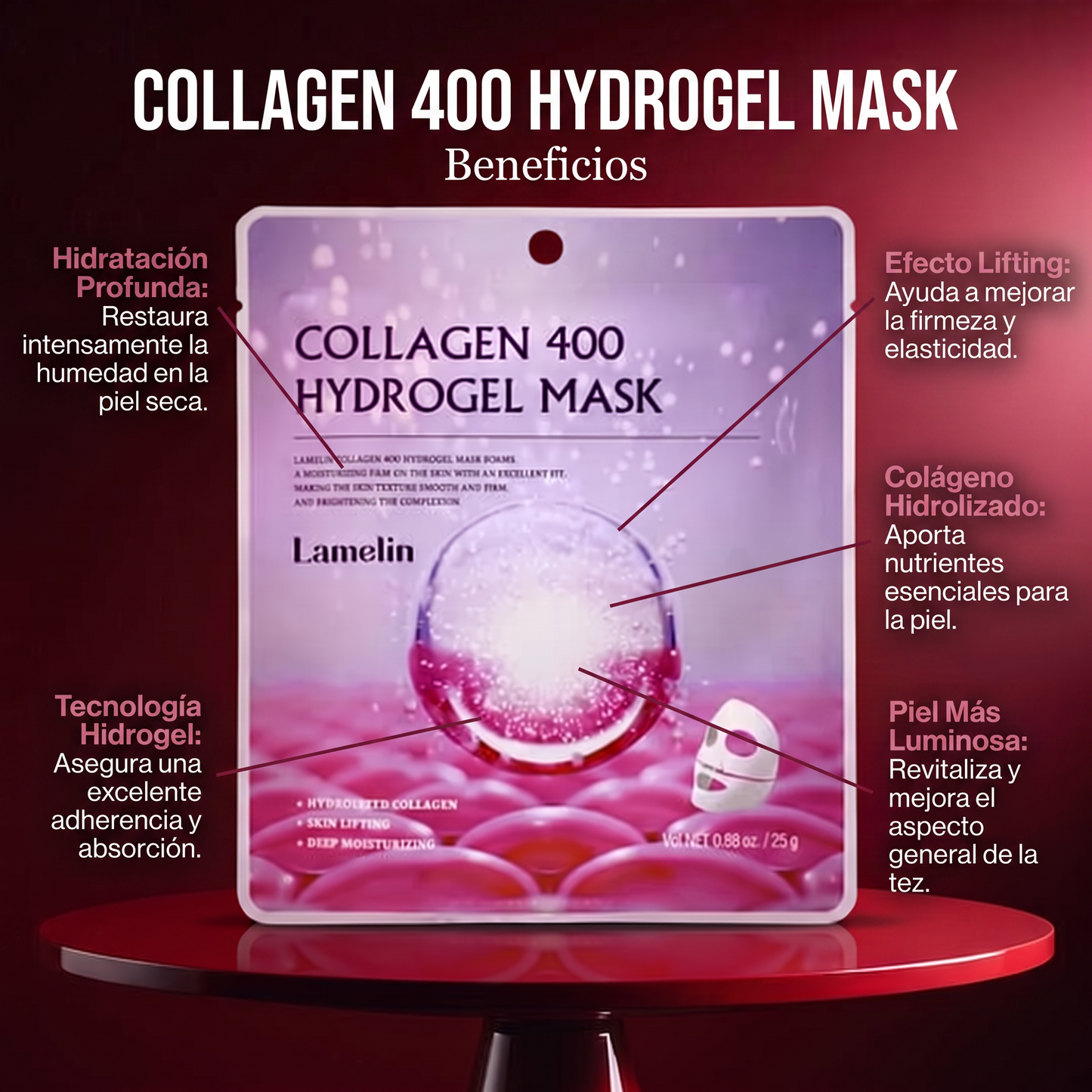 Lamelin Collagen 400 Hydrogel Mask (1EA)