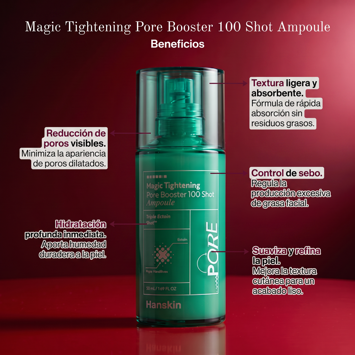 Hanskin Magic Tightening Pore Booster 100 Shot Ampoule