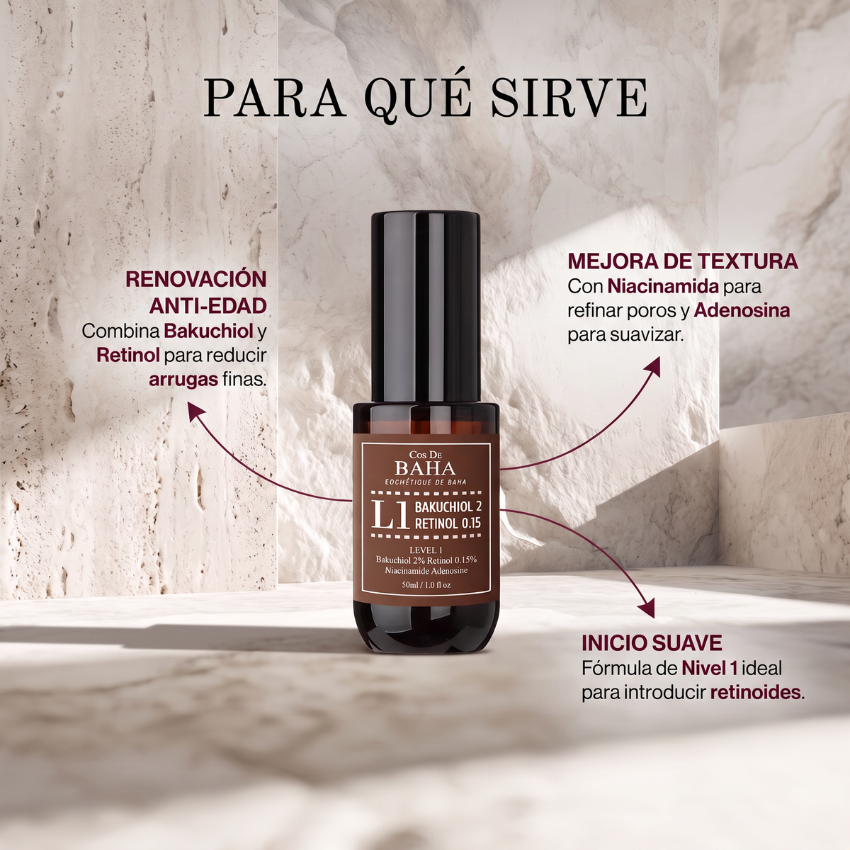 Cos De BAHA (L1) Bakuchiol 2% + Retinol Serum