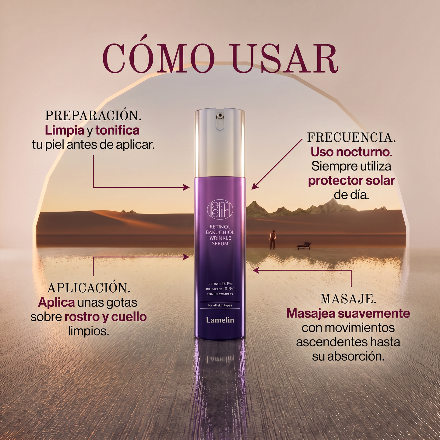 Lamelin Retinol Bakuchiol Wrinkle Serum