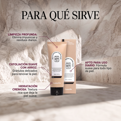 Lamelin Mild Cleansing Scrub Foam Rice
