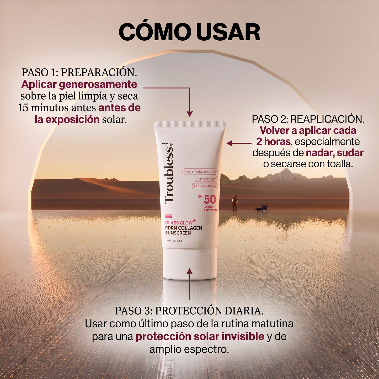 Troubless Glass Glow PDRN Collagen Sunscreen