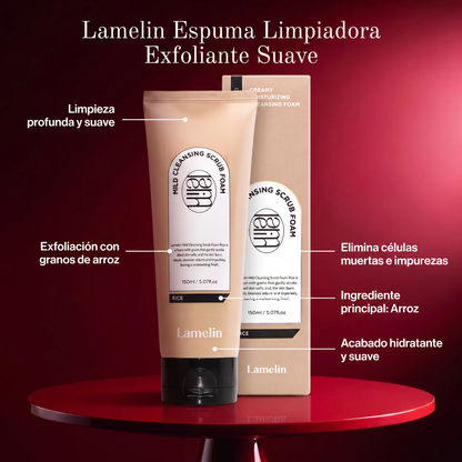 Lamelin Mild Cleansing Scrub Foam Rice