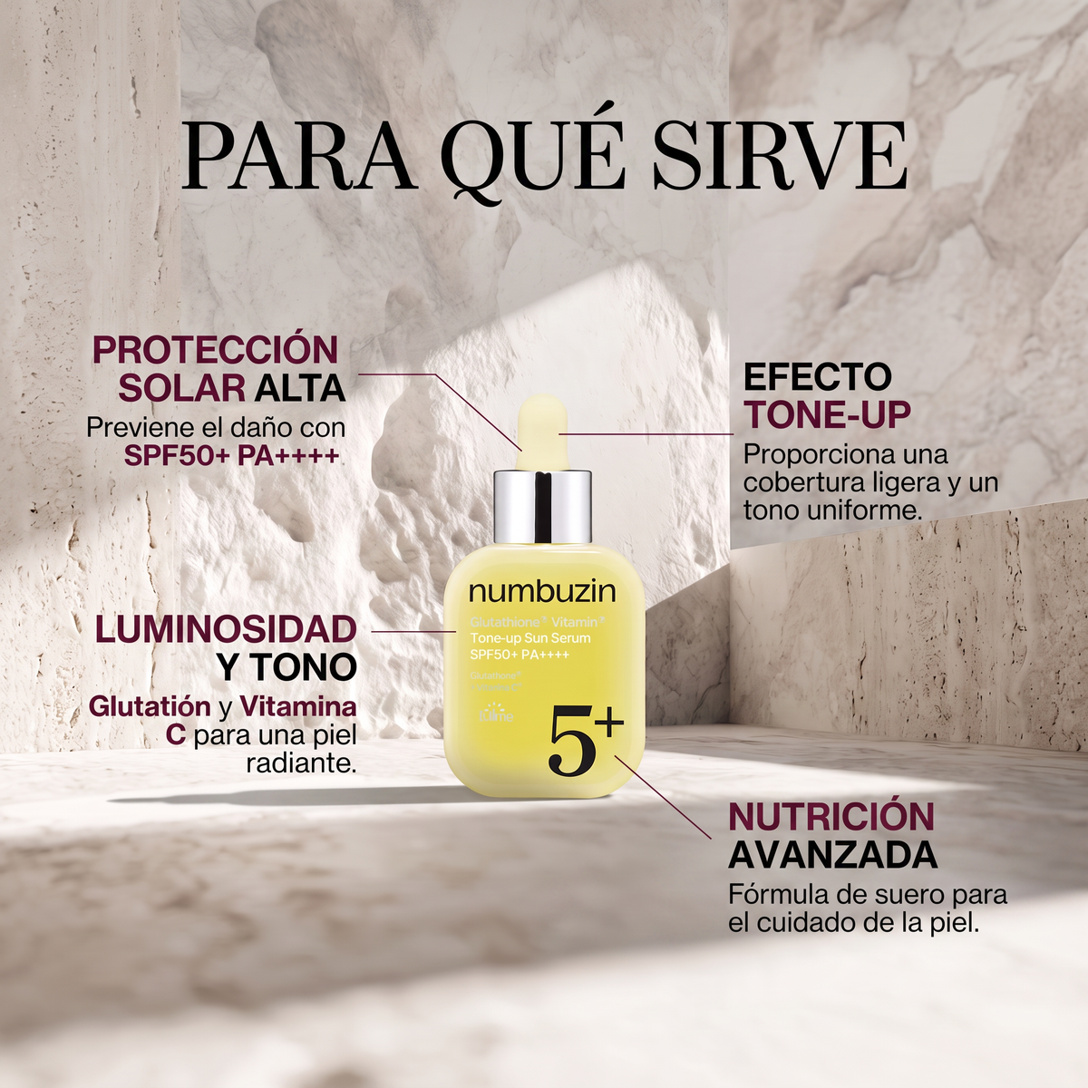 Numbuzin No.5+ Glutathione Vitamin Tone-Up Sun Serum