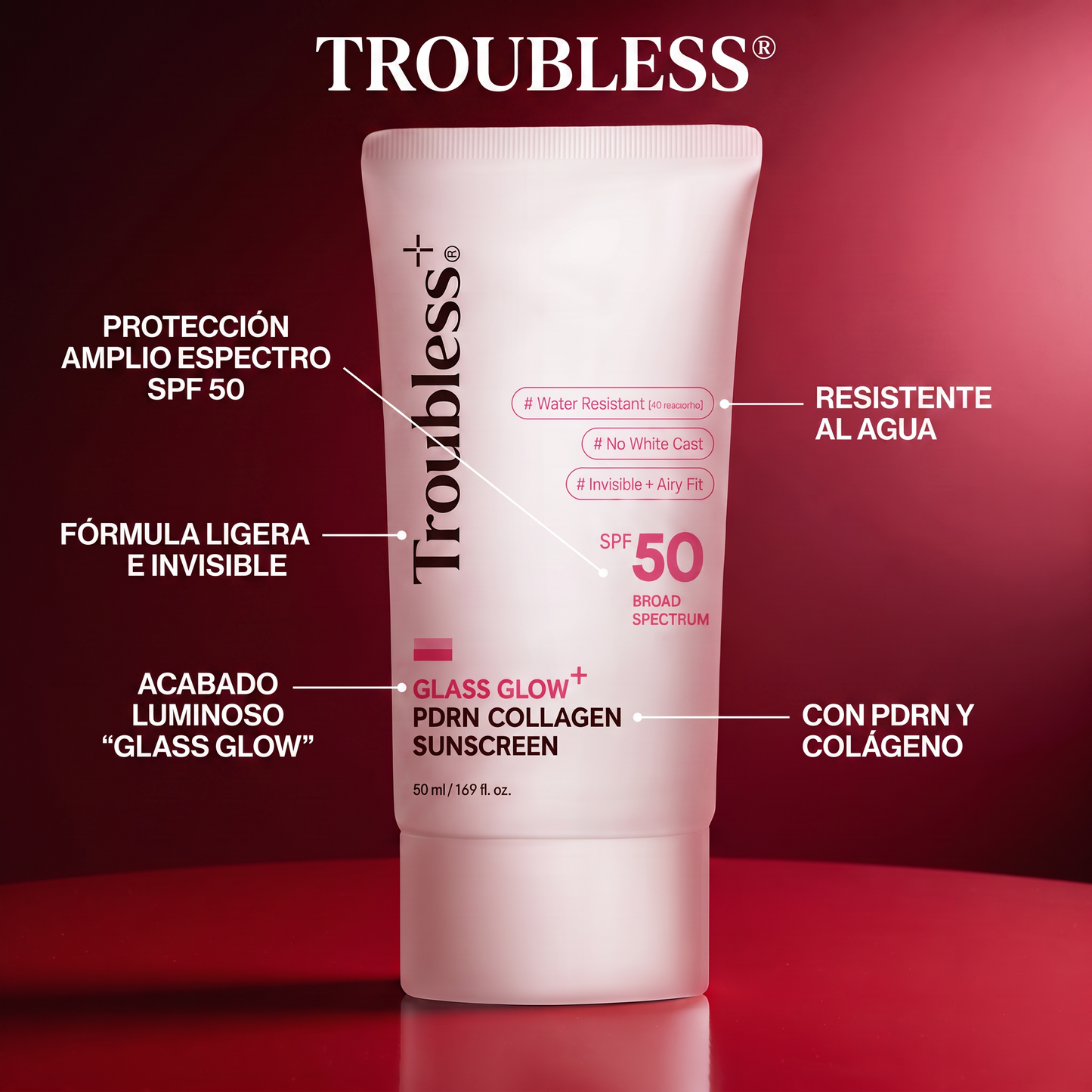 Troubless Glass Glow PDRN Collagen Sunscreen