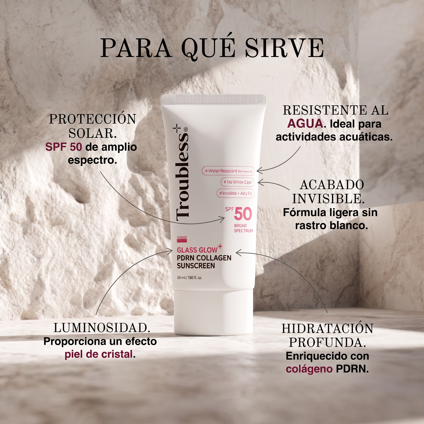 Troubless Glass Glow PDRN Collagen Sunscreen