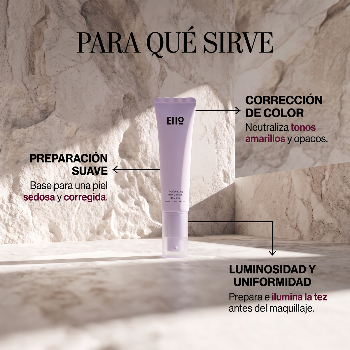 EIIO Silky Correcting Make Up Base 01 Violet