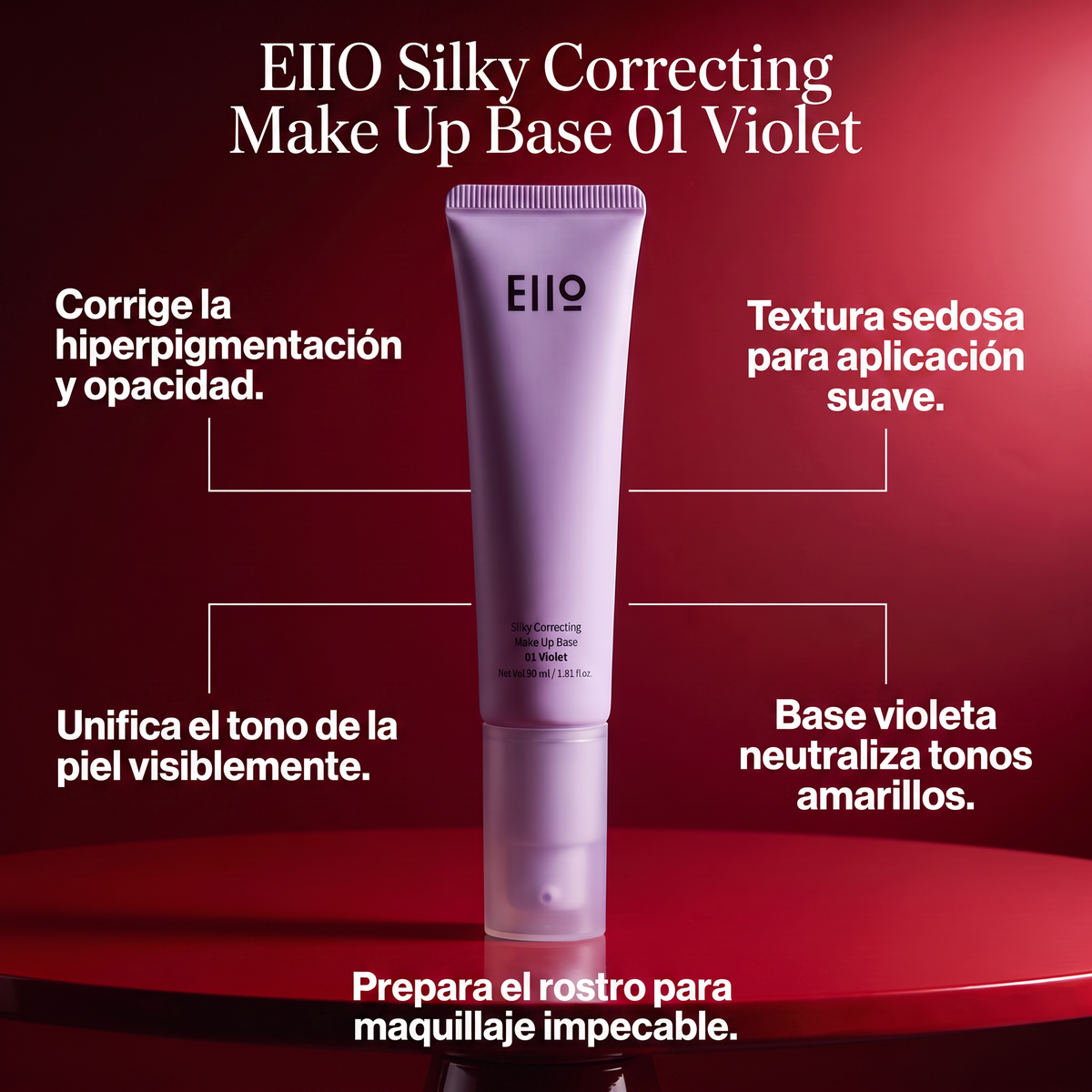 EIIO Silky Correcting Make Up Base 01 Violet