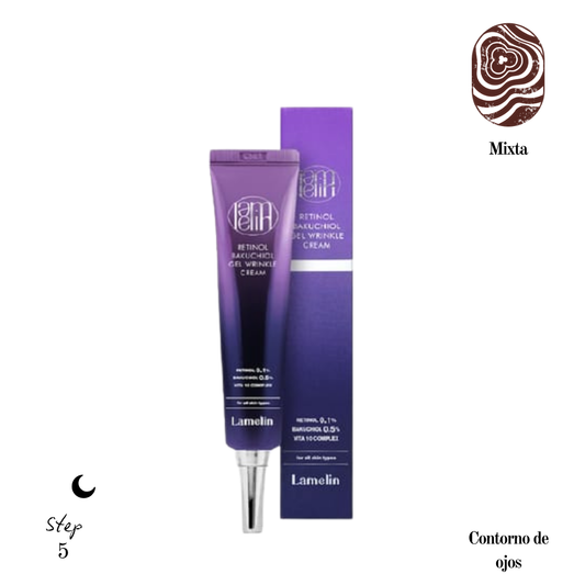 Lamelin Retinol Bakuchiol Gel Wrinkle Cream (Todo tipo de piel/ mejora el tono)