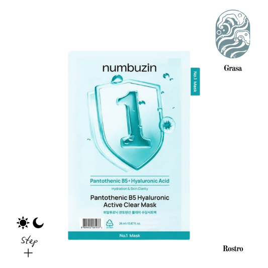 Numbuzin No.1 Pantothenic B5 Hyaluronic Active Clear Mask