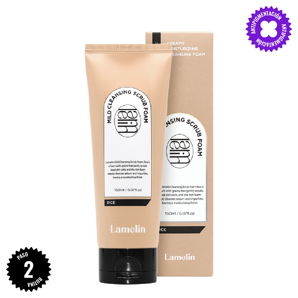 Lamelin Mild Cleansing Scrub Foam Rice